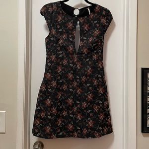 Free People Structured Floral Mini Dress